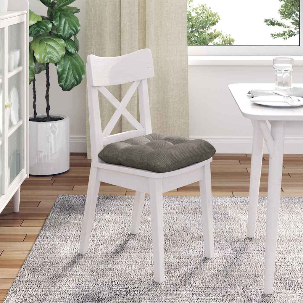 Sitzkissen 4 pcs Hellgrau 45 x 45 cm Cordstoff
