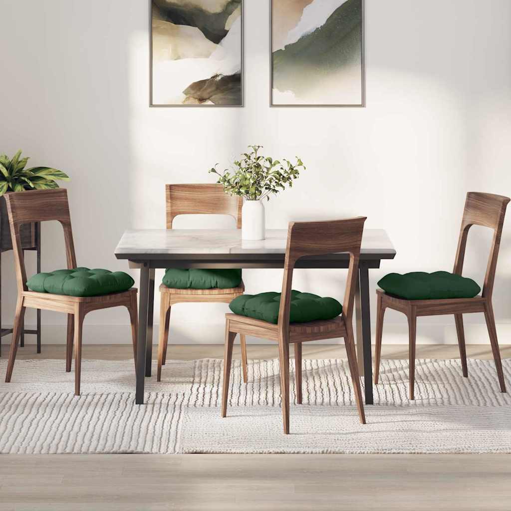 Sitzkissen 4 pcs Dunkelgrün 45 x 45 cm Cordstoff