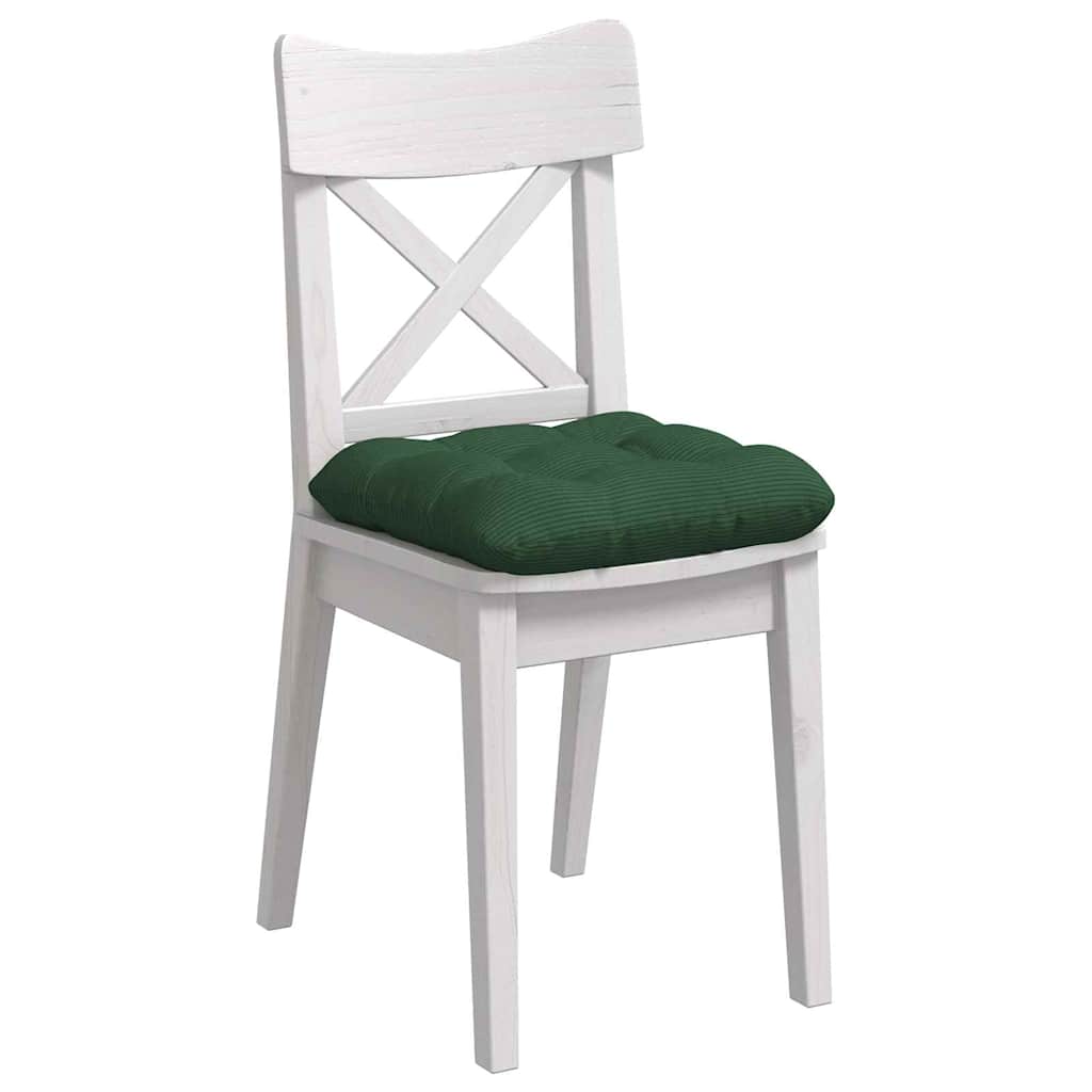 Sitzkissen 4 pcs Dunkelgrün 45 x 45 cm Cordstoff