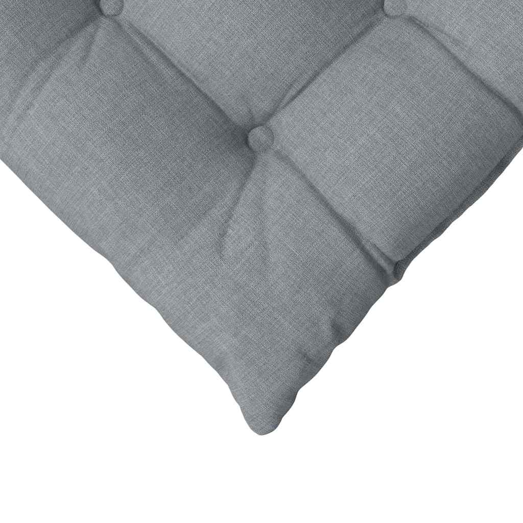 Sitzkissen 4 pcs Hellgrau 40 x 40 x 6 cm Stoff