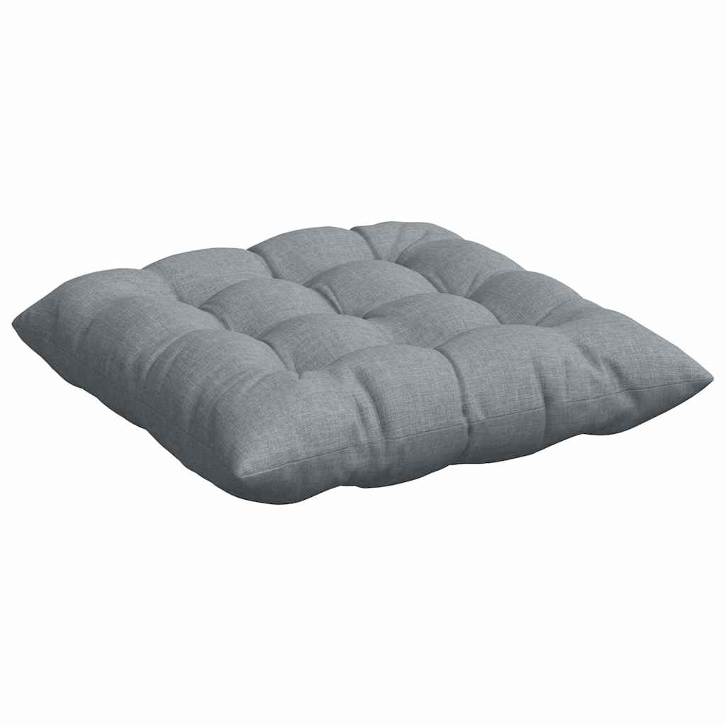 Sitzkissen 4 pcs Hellgrau 40 x 40 x 6 cm Stoff