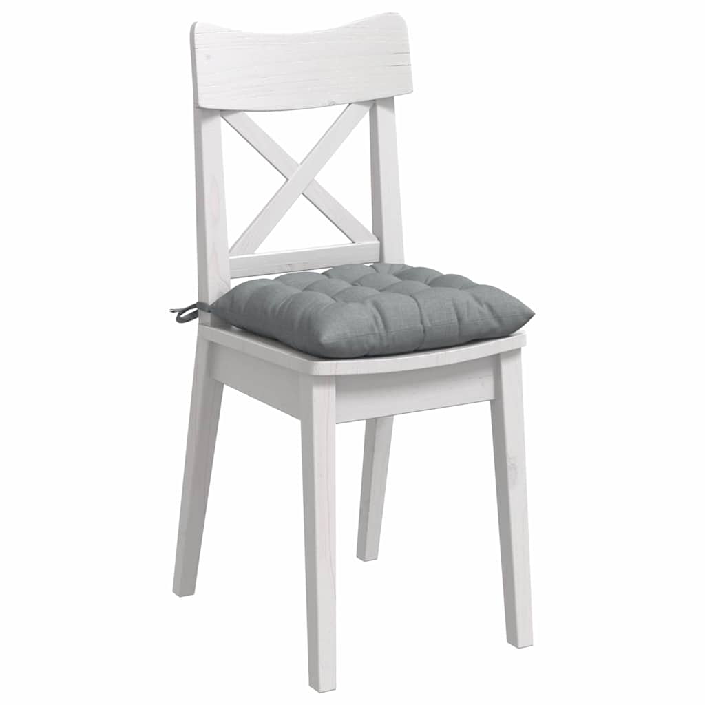 Sitzkissen 4 pcs Hellgrau 40 x 40 x 6 cm Stoff