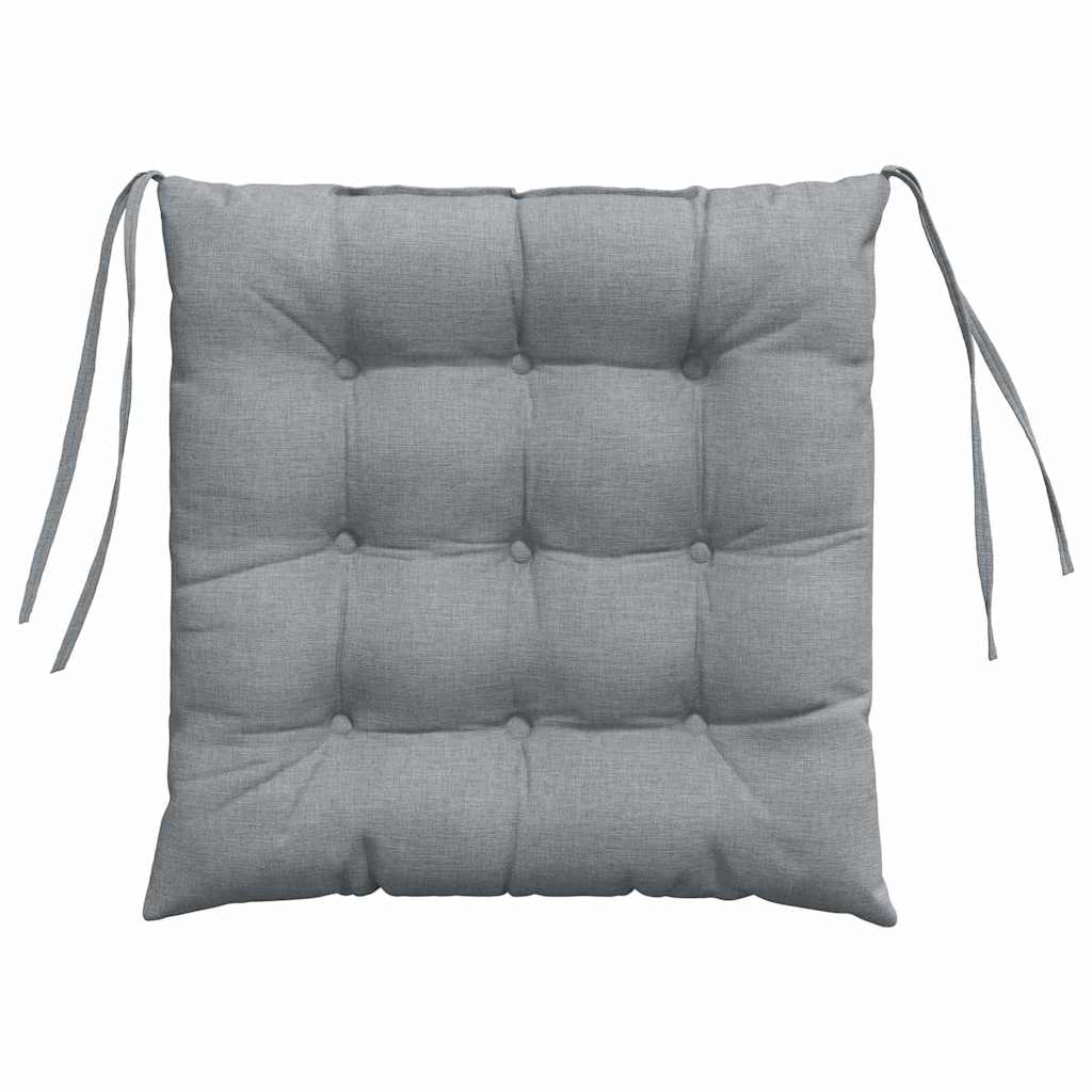Sitzkissen 4 pcs Hellgrau 40 x 40 x 6 cm Stoff