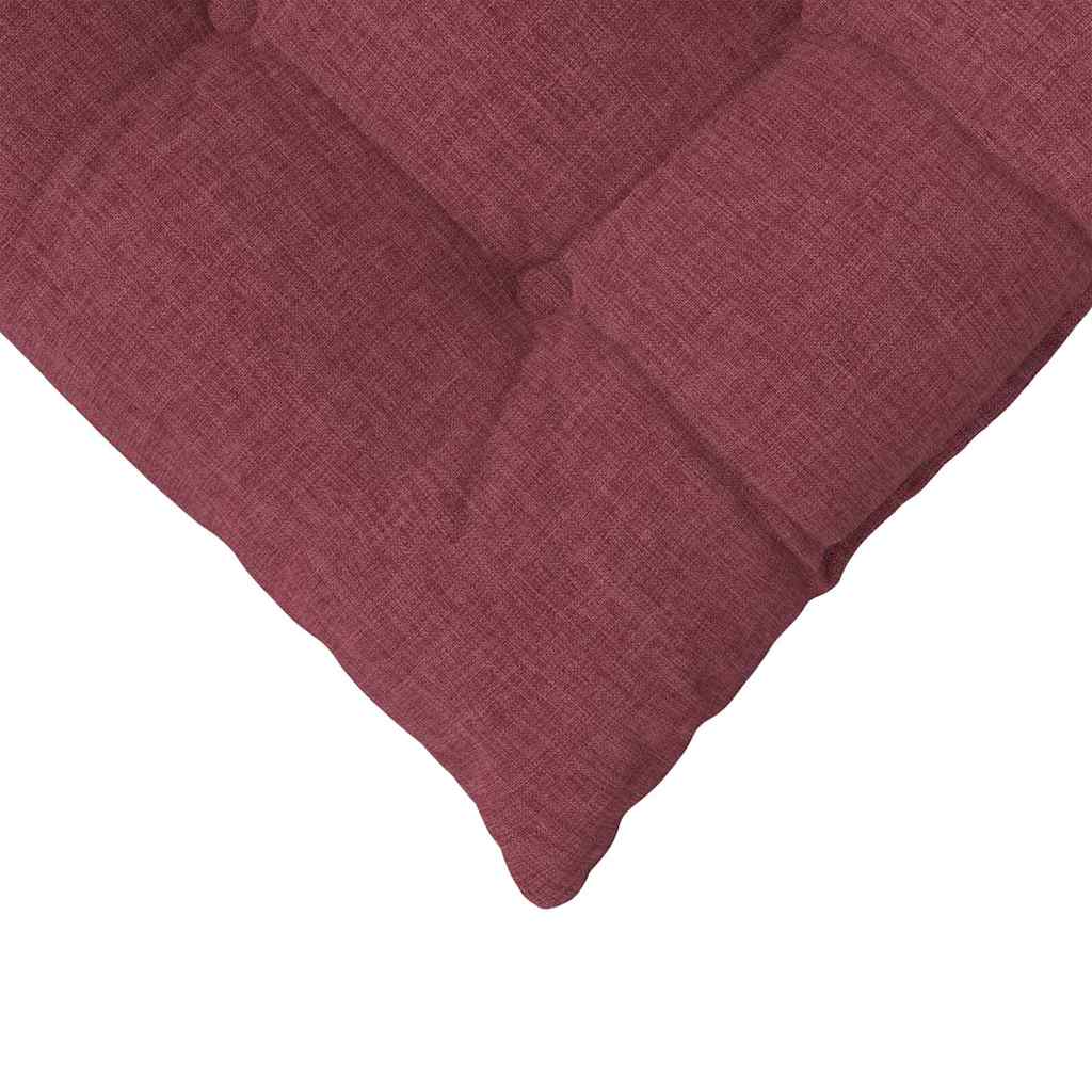 Sitzkissen 4 pcs Weinrot 40 x 40 x 6 cm Stoff
