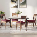 Sitzkissen 4 pcs Weinrot 40 x 40 x 6 cm Stoff