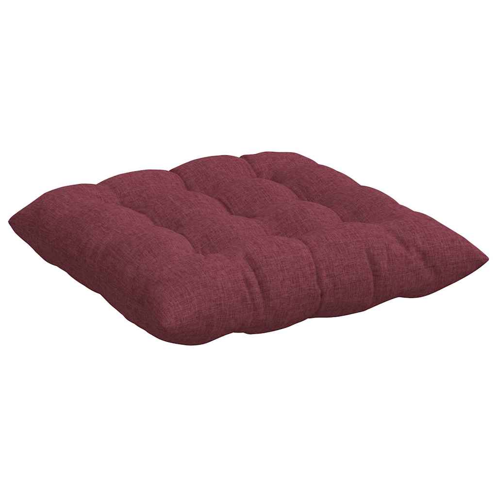 Sitzkissen 4 pcs Weinrot 40 x 40 x 6 cm Stoff