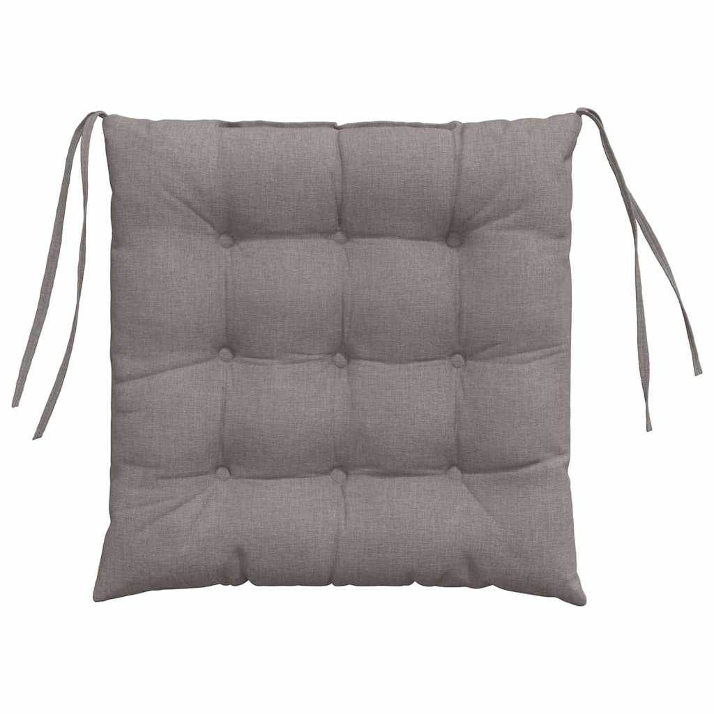Sitzkissen 4 pcs Taupe 40 x 40 x 6 cm Stoff