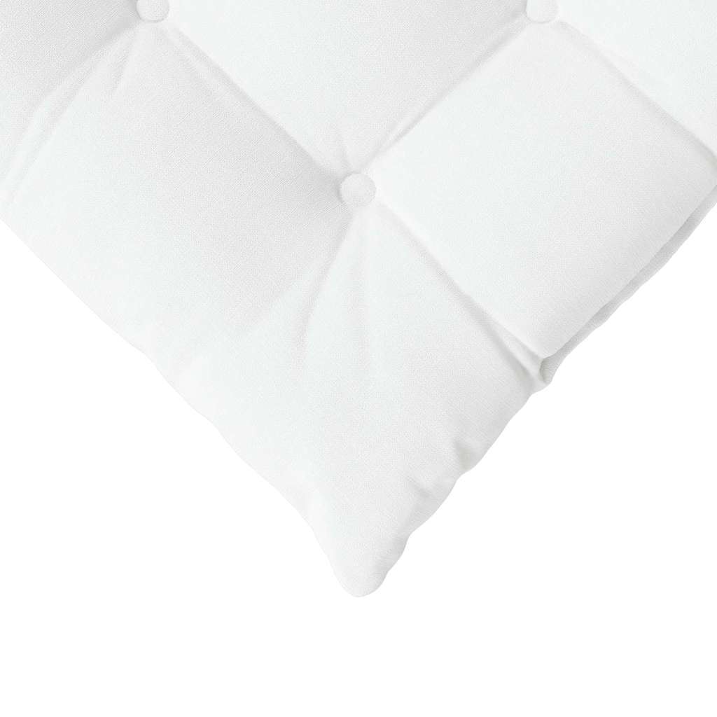 Sitzkissen 4 pcs Weiß 40 x 40 x 6 cm Stoff