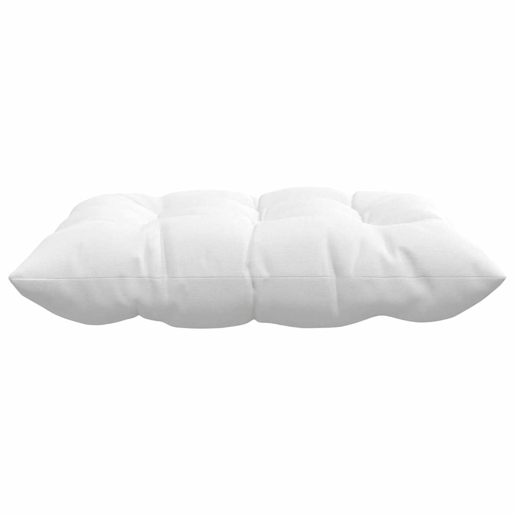 Sitzkissen 4 pcs Weiß 40 x 40 x 6 cm Stoff