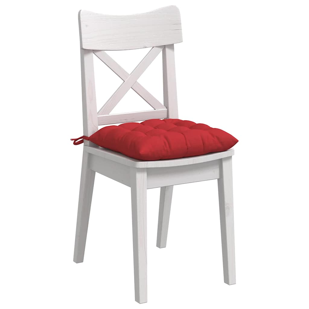 Sitzkissen 4 pcs Rot 40 x 40 x 6 cm Stoff