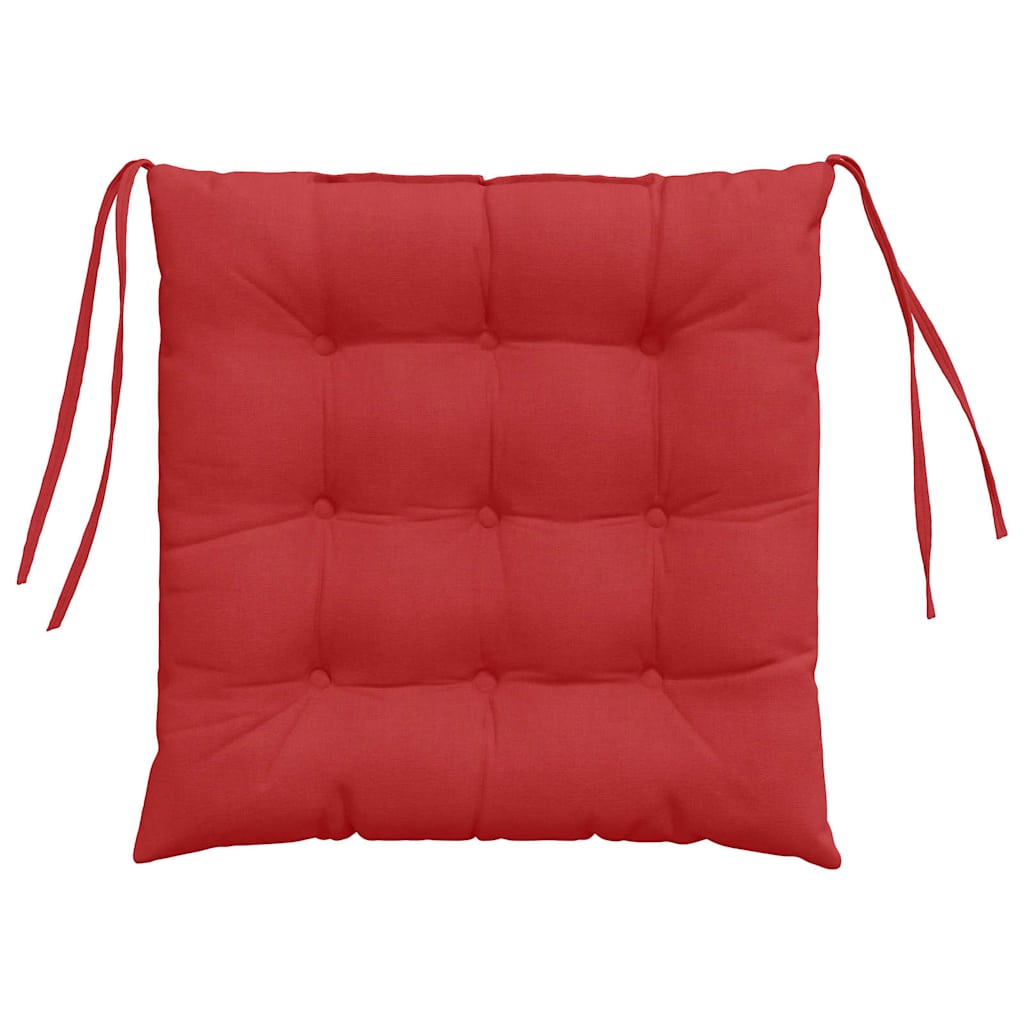 Sitzkissen 4 pcs Rot 40 x 40 x 6 cm Stoff