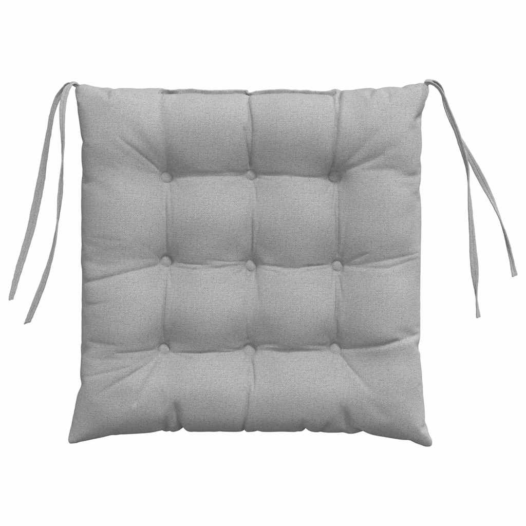 Sitzkissen 4 pcs Wolkengrau 40 x 40 x 6 cm Stoff