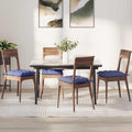 Sitzkissen 4 pcs Jeans blau 40 x 40 x 6 cm Stoff