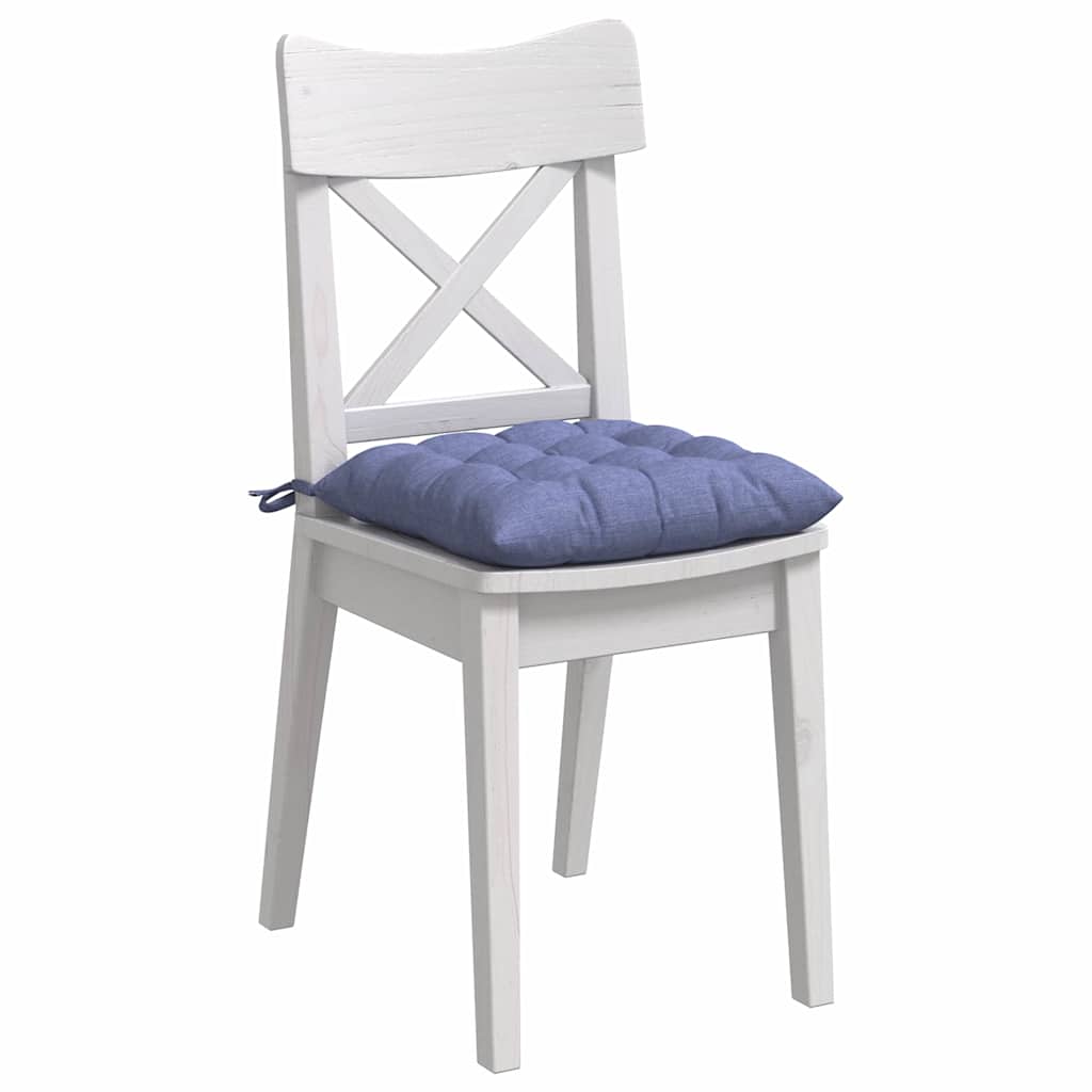 Sitzkissen 4 pcs Jeans blau 40 x 40 x 6 cm Stoff