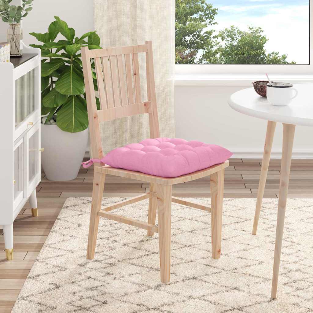 Sitzkissen 4 pcs Rosa 40 x 40 x 6 cm Stoff