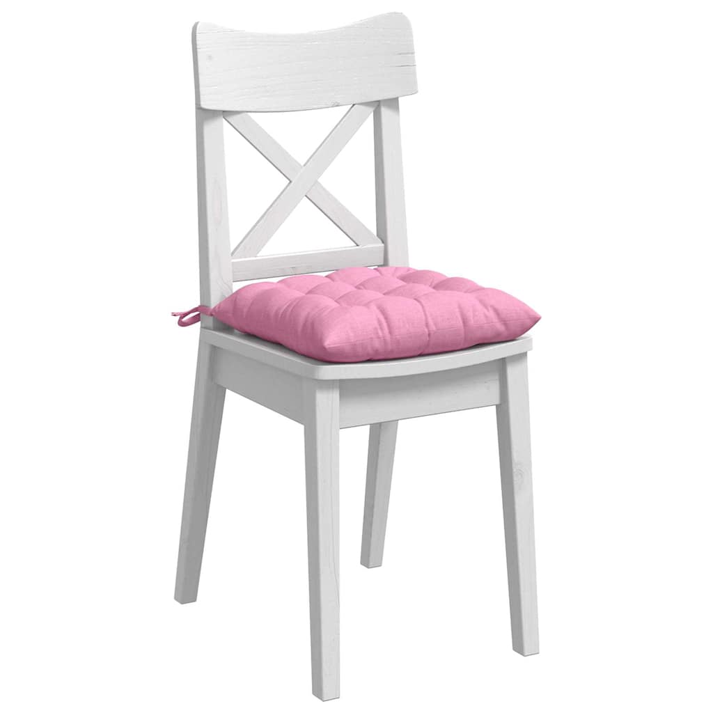 Sitzkissen 4 pcs Rosa 40 x 40 x 6 cm Stoff