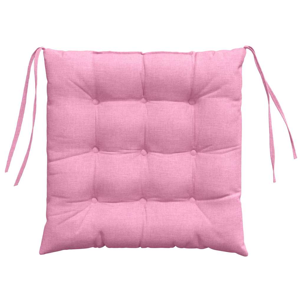 Sitzkissen 4 pcs Rosa 40 x 40 x 6 cm Stoff