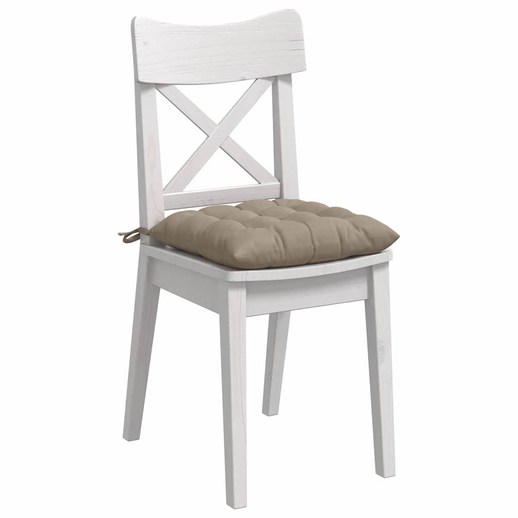 Sitzkissen 4 Stück Taupe 40 x 40 x 6 cm Mikrofaser