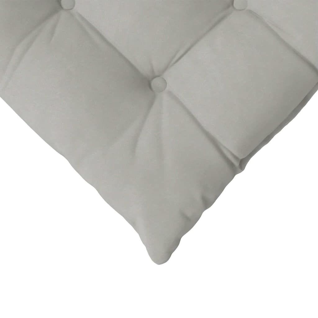 Sitzkissen 4 pcs Hellgrau 40 x 40 x 6 cm Mikrofaser