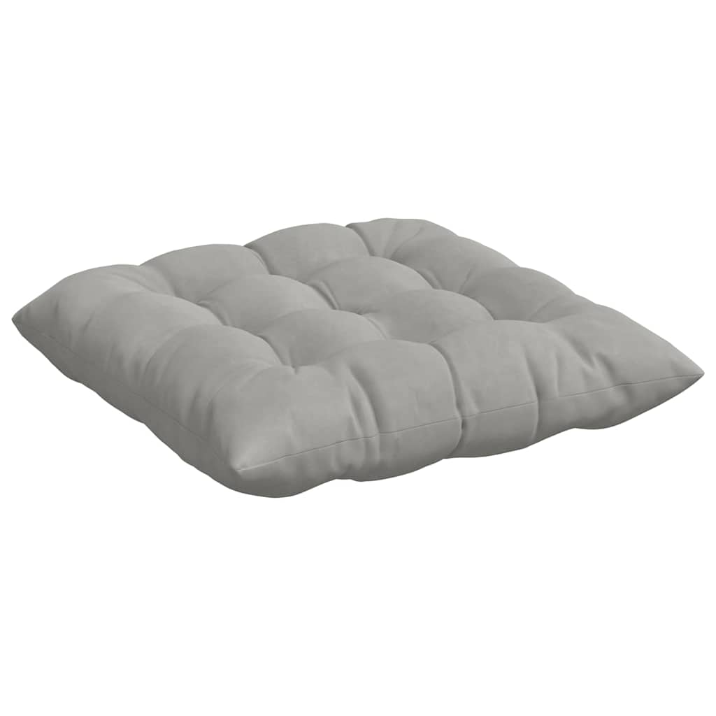 Sitzkissen 4 pcs Hellgrau 40 x 40 x 6 cm Mikrofaser