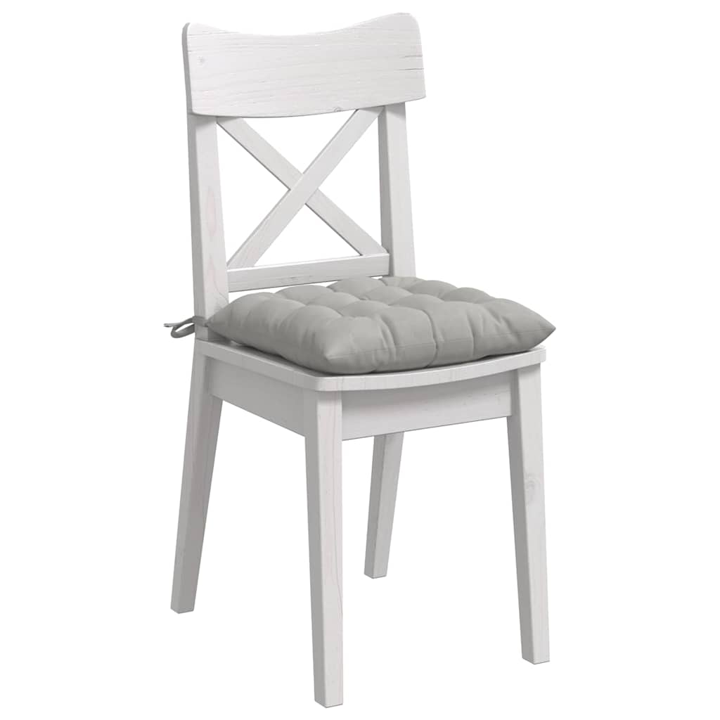 Sitzkissen 4 pcs Hellgrau 40 x 40 x 6 cm Mikrofaser