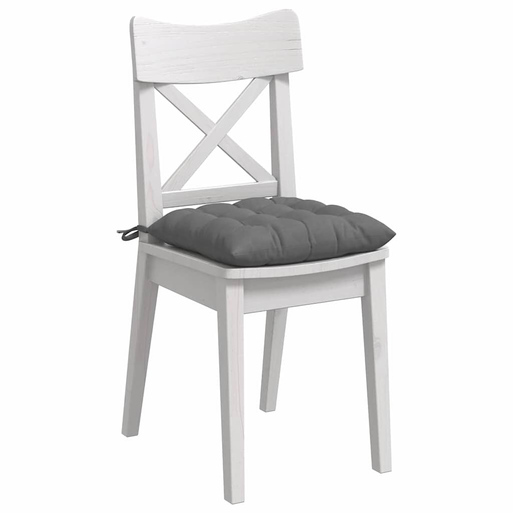 Sitzkissen 4 pcs Dunkelgrau 40 x 40 x 6 cm Mikrofaser