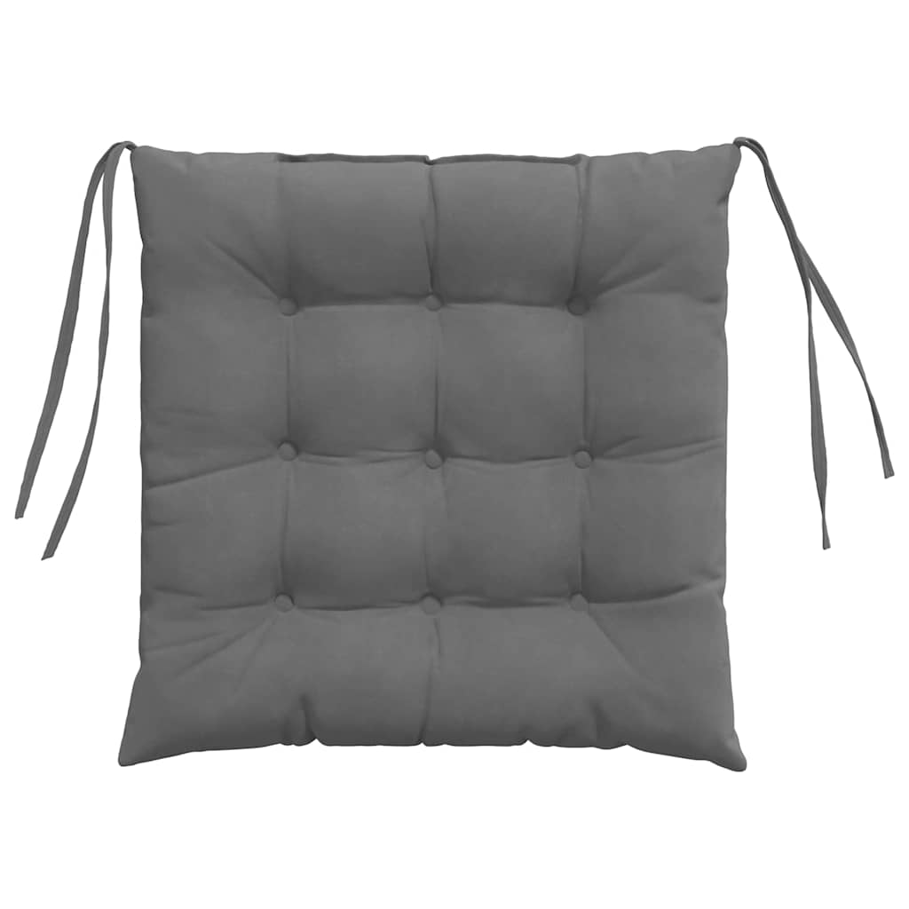 Sitzkissen 4 pcs Dunkelgrau 40 x 40 x 6 cm Mikrofaser