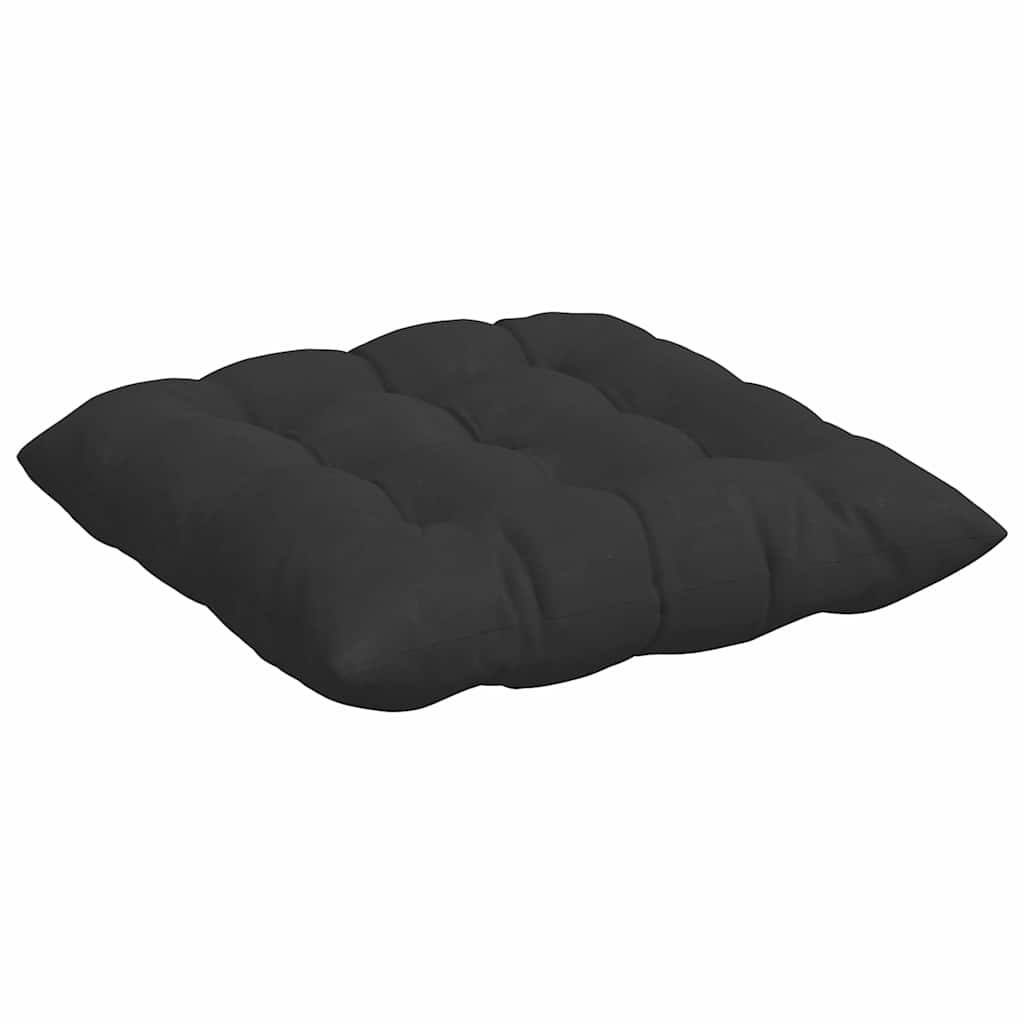 Sitzkissen 4 pcs Schwarz 40 x 40 x 6 cm Mikrofaser