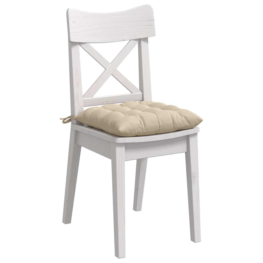 Sitzkissen 4 pcs Creme 40 x 40 x 6 cm Mikrofaser