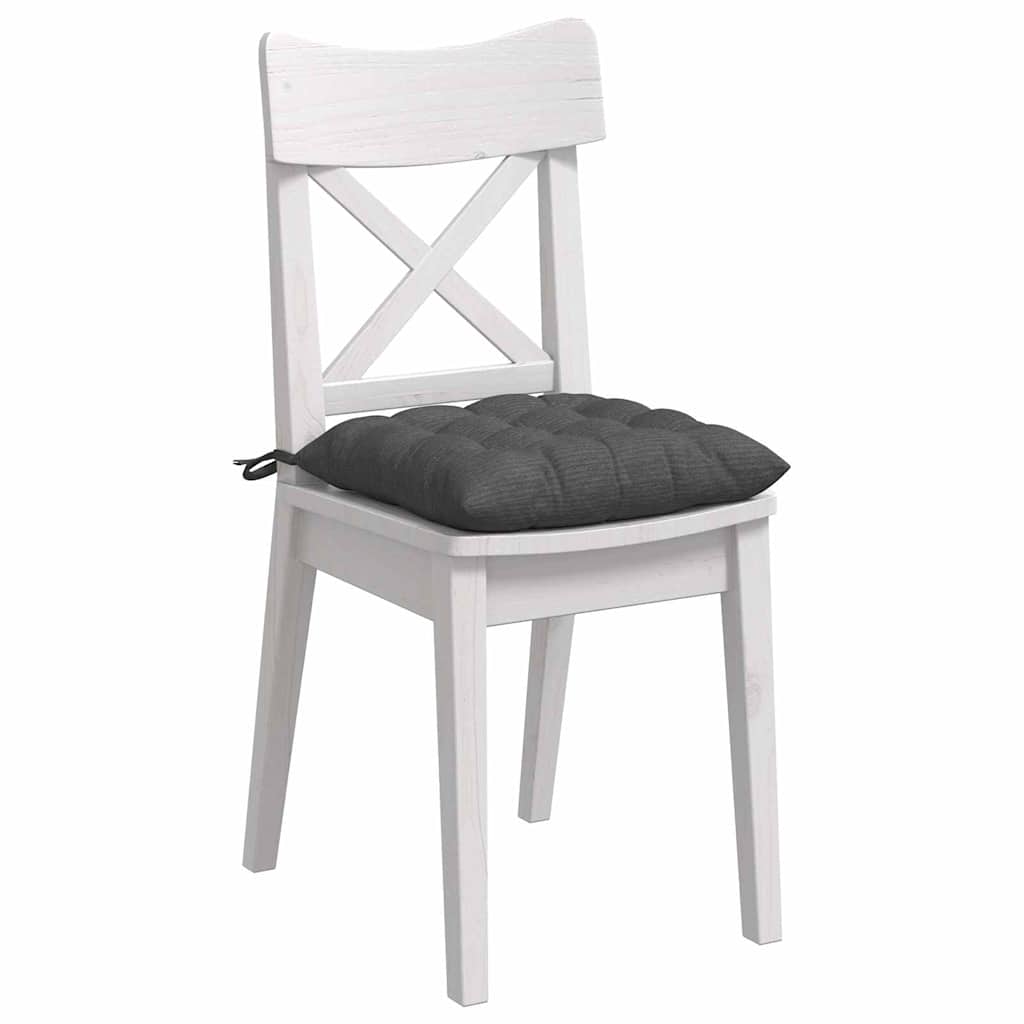 Sitzkissen 4 pcs Dunkelgrau 40 x 40 x 6 cm Cordstoff