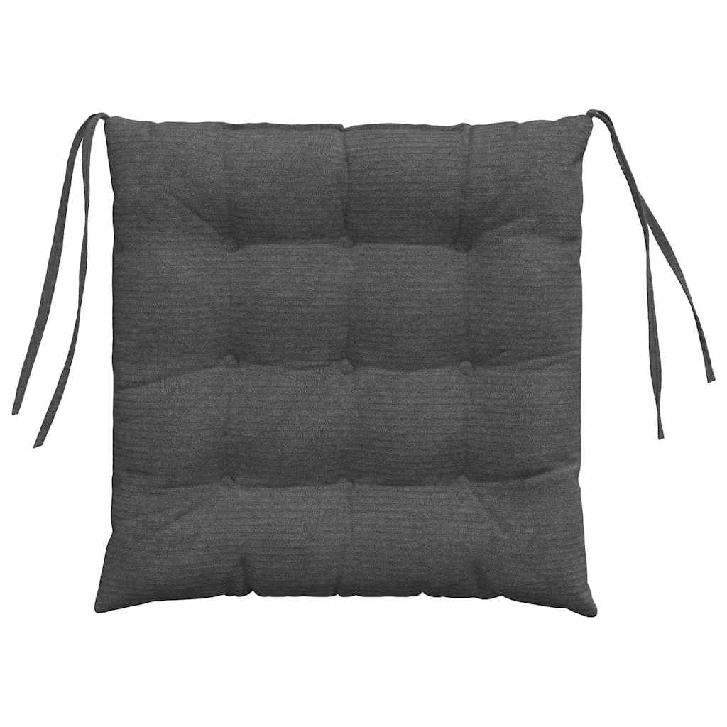 Sitzkissen 4 pcs Dunkelgrau 40 x 40 x 6 cm Cordstoff