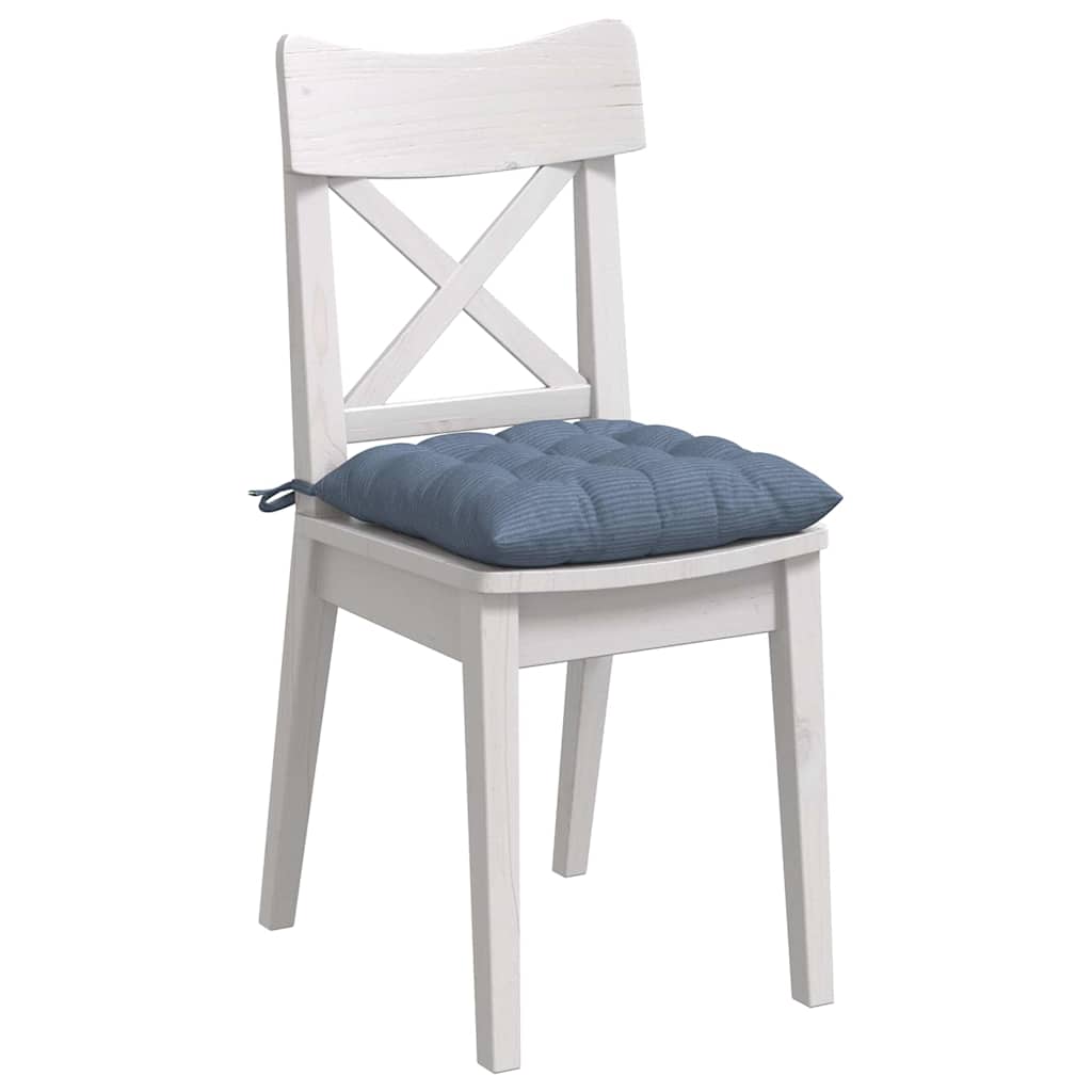 Sitzkissen 4 pcs Blau 40 x 40 x 6 cm Cordstoff