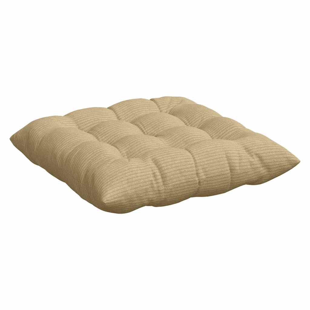 Sitzkissen 4 pcs Grau-Grün 40 x 40 x 6 cm Cordstoff