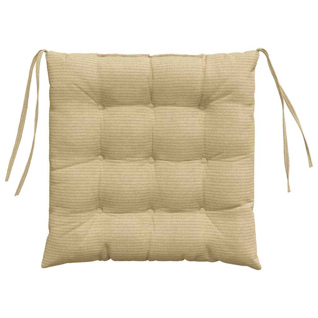Sitzkissen 4 pcs Grau-Grün 40 x 40 x 6 cm Cordstoff