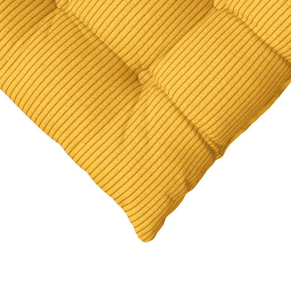 Sitzkissen 4 pcs Helles Gelb 40 x 40 x 6 cm Cordstoff