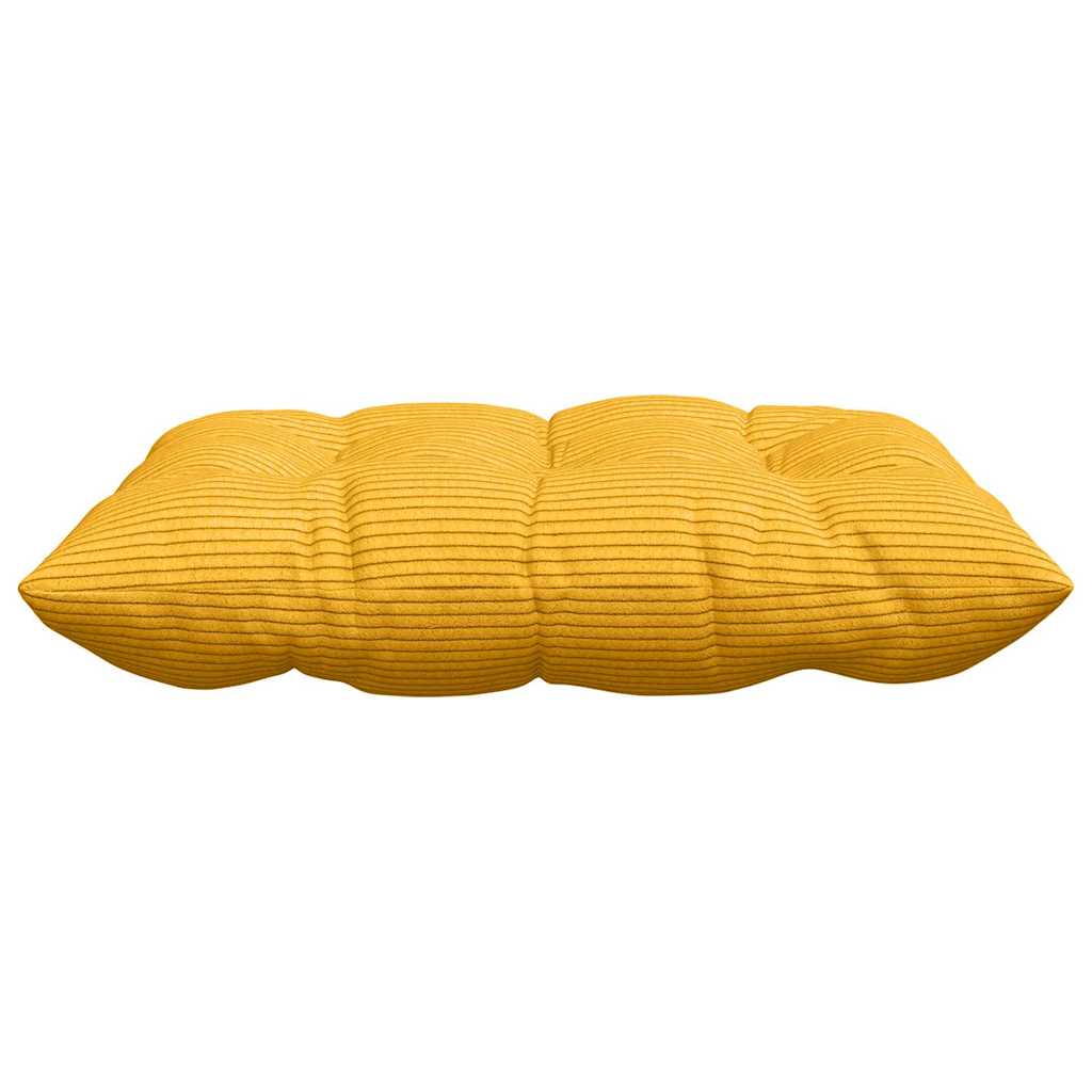 Sitzkissen 4 pcs Helles Gelb 40 x 40 x 6 cm Cordstoff