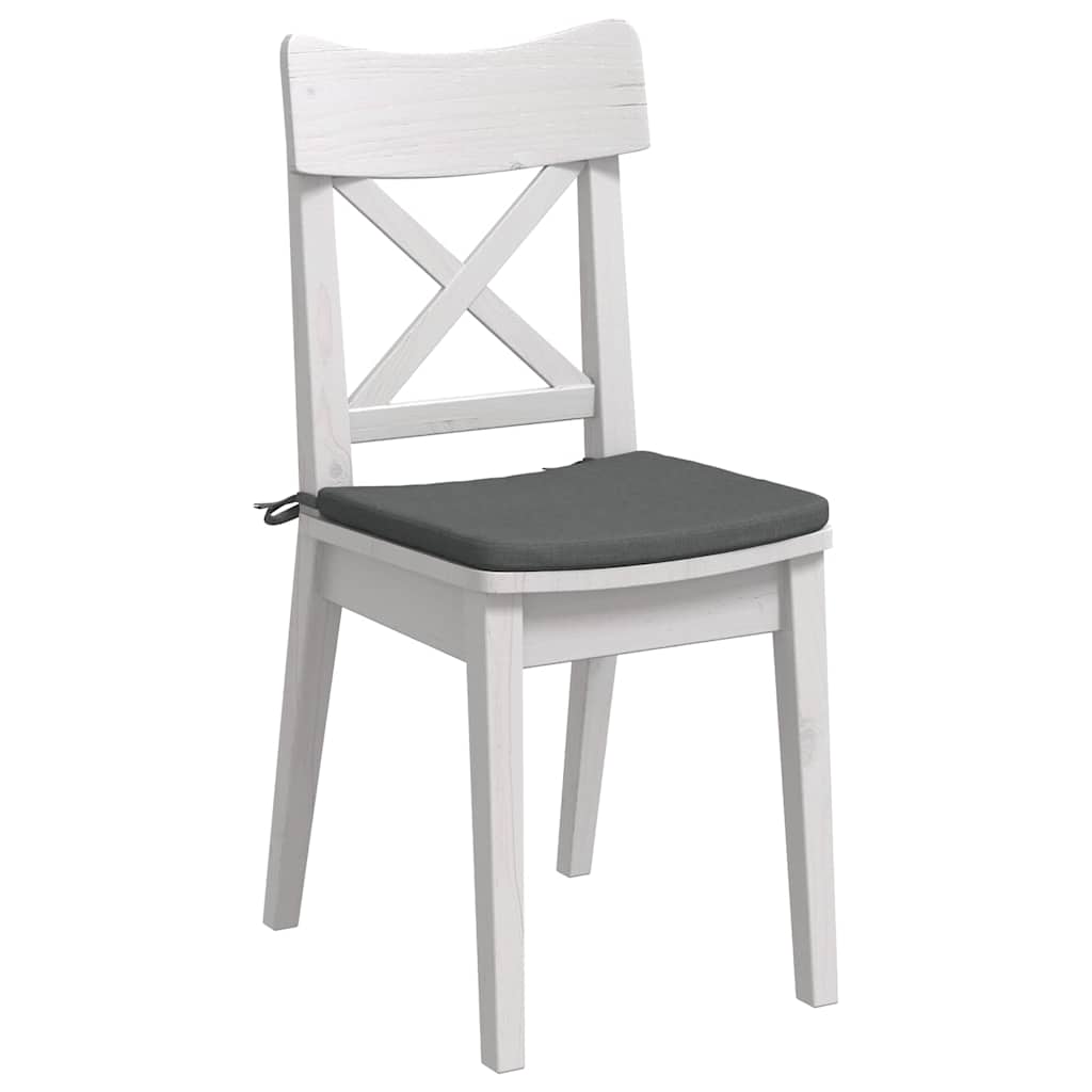 Sitzkissen 4 pcs Dunkelgrau 40 x 40 x 3 cm Stoff