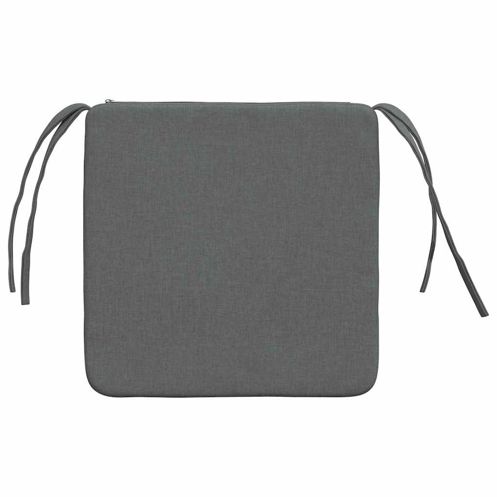 Sitzkissen 4 pcs Dunkelgrau 40 x 40 x 3 cm Stoff