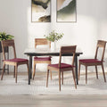 Sitzkissen 4 pcs Weinrot 40 x 40 x 3 cm Stoff