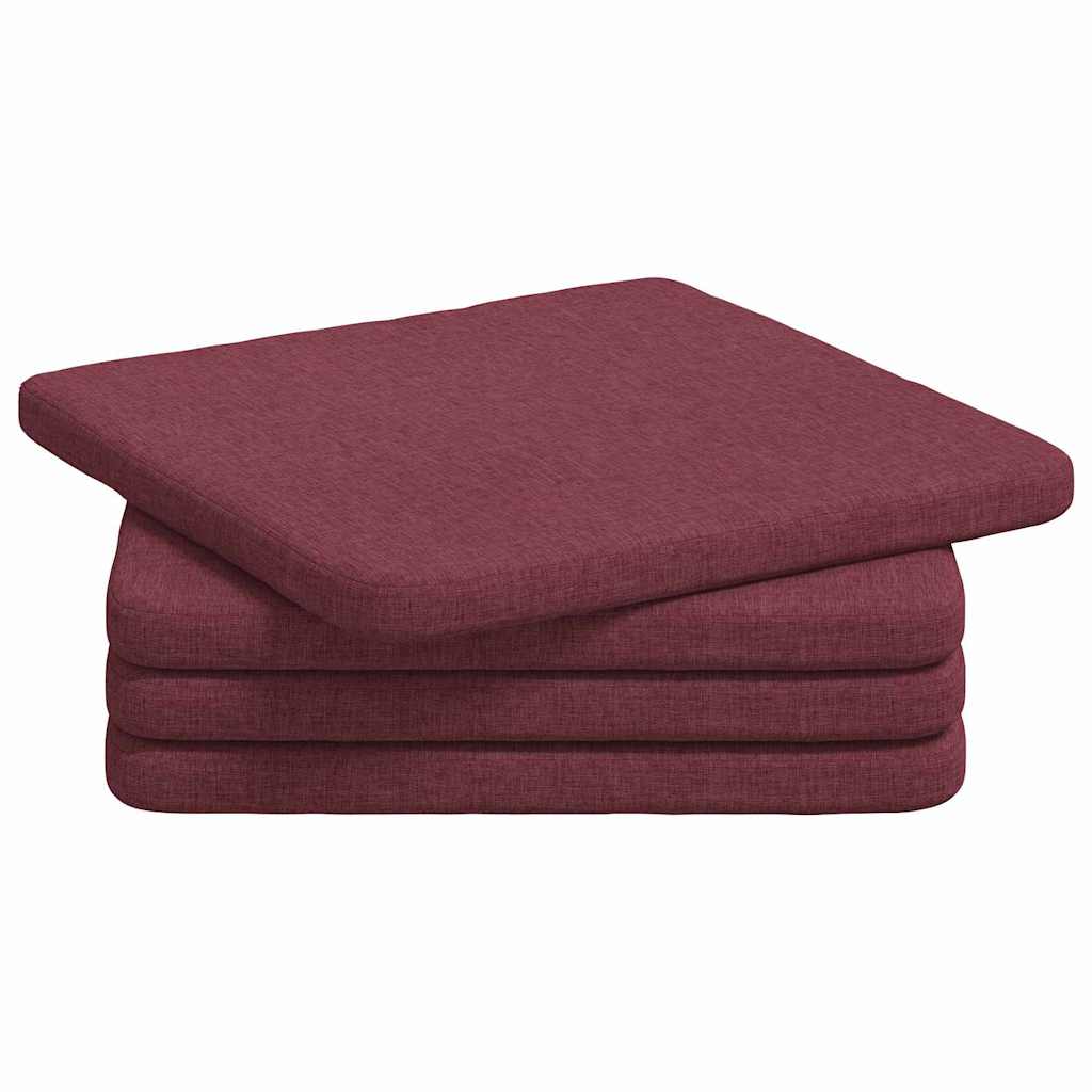 Sitzkissen 4 pcs Weinrot 40 x 40 x 3 cm Stoff