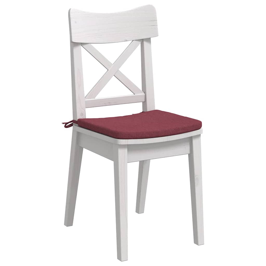 Sitzkissen 4 pcs Weinrot 40 x 40 x 3 cm Stoff
