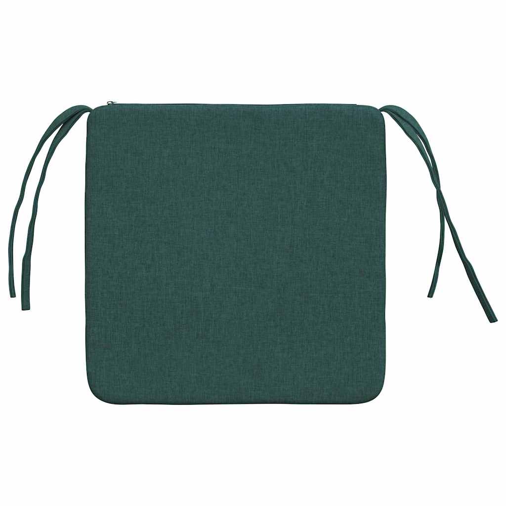 Sitzkissen 4 pcs Dunkelgrün 40 x 40 x 3 cm Stoff