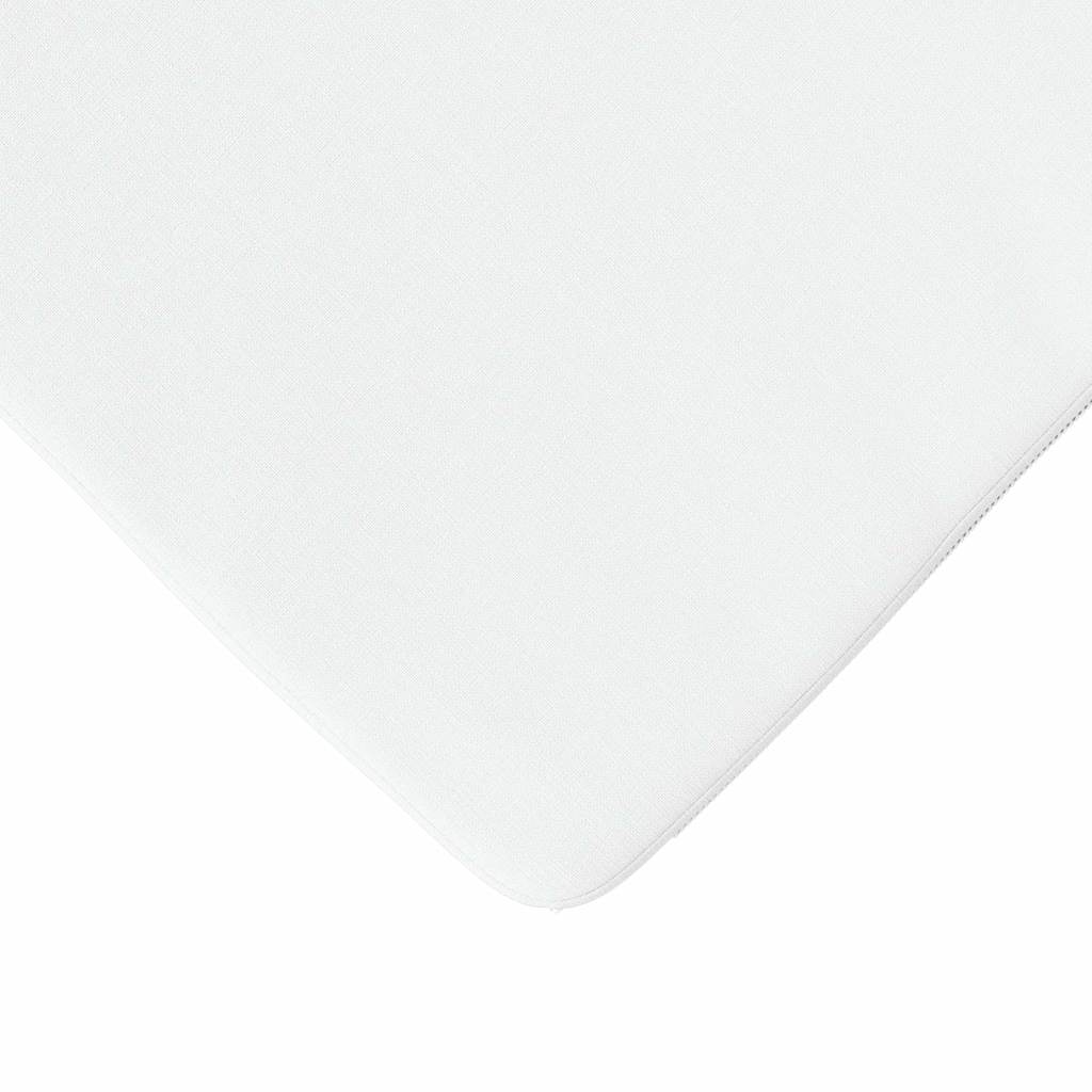 Sitzkissen 4 Stück Weiß 40 x 40 x 3 cm Stoff