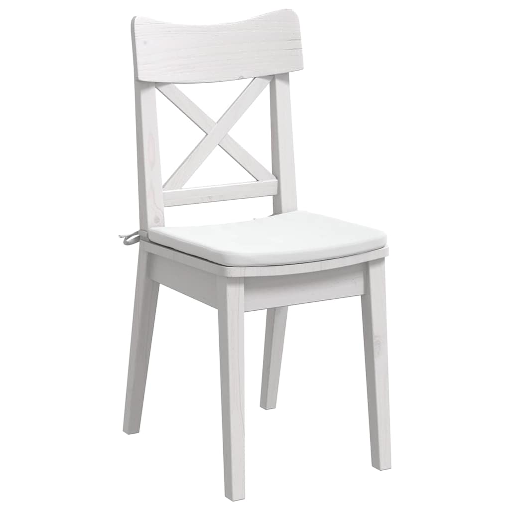 Sitzkissen 4 Stück Weiß 40 x 40 x 3 cm Stoff