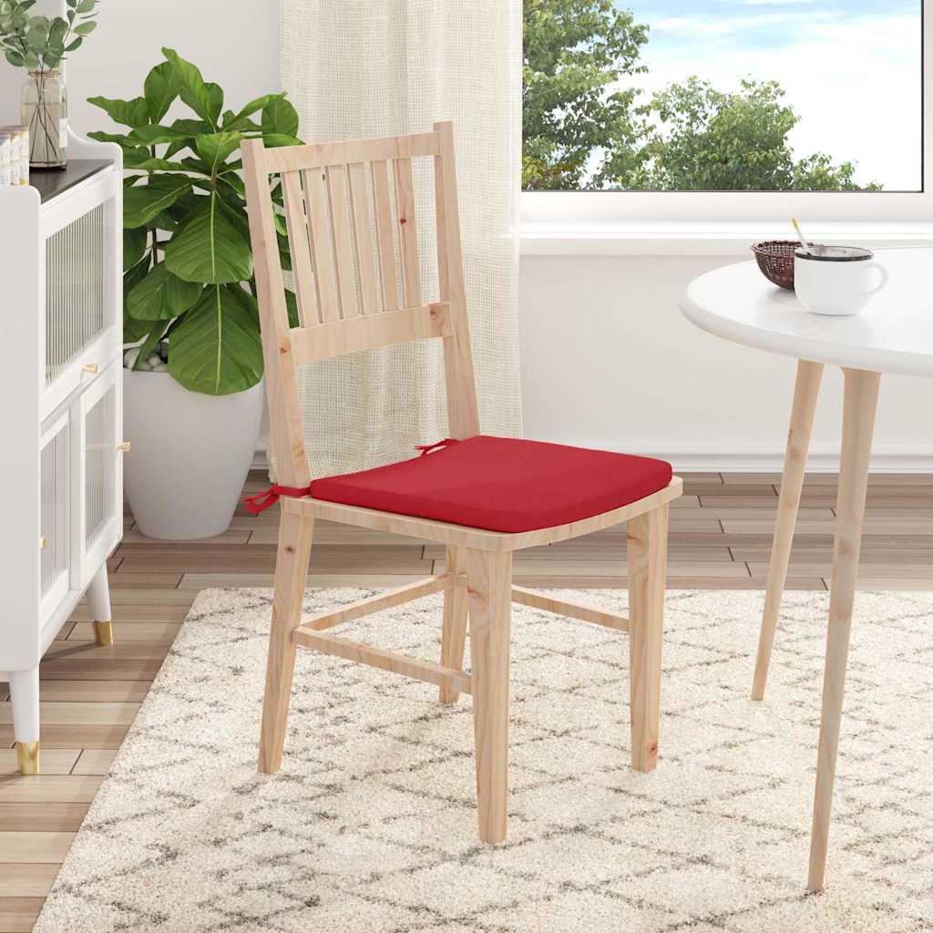 Sitzkissen 4 pcs Rot 40 x 40 x 3 cm Stoff