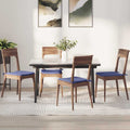 Sitzkissen 4 pcs Jeans blau 40 x 40 x 3 cm Stoff