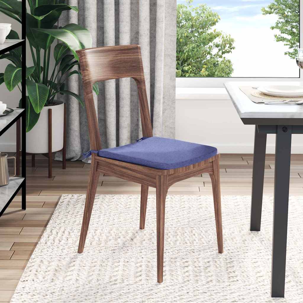 Sitzkissen 4 pcs Jeans blau 40 x 40 x 3 cm Stoff