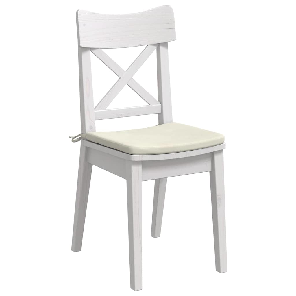 Sitzkissen 4 pcs Creme 40 x 40 x 3 cm Samt