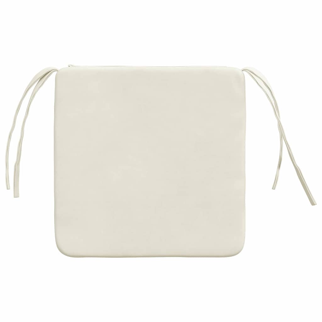 Sitzkissen 4 pcs Creme 40 x 40 x 3 cm Samt