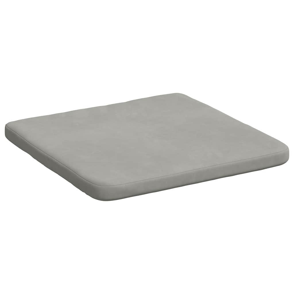 Sitzkissen 4 pcs Hellgrau 40 x 40 x 3 cm Mikrofaserstoff